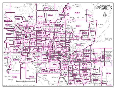 top quality zip code maps of phoenix area